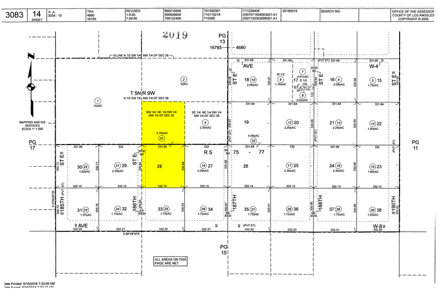 186 W6 STE VIC, Palmdale, CA for sale - Plat Map - Image 1 of 1