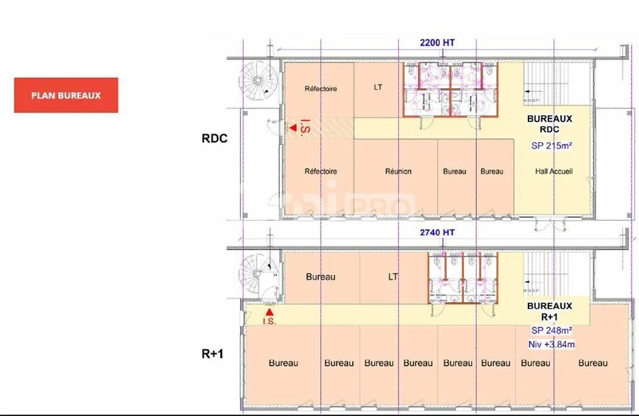 Office in Mions for lease - Floor Plan - Image 2 of 3