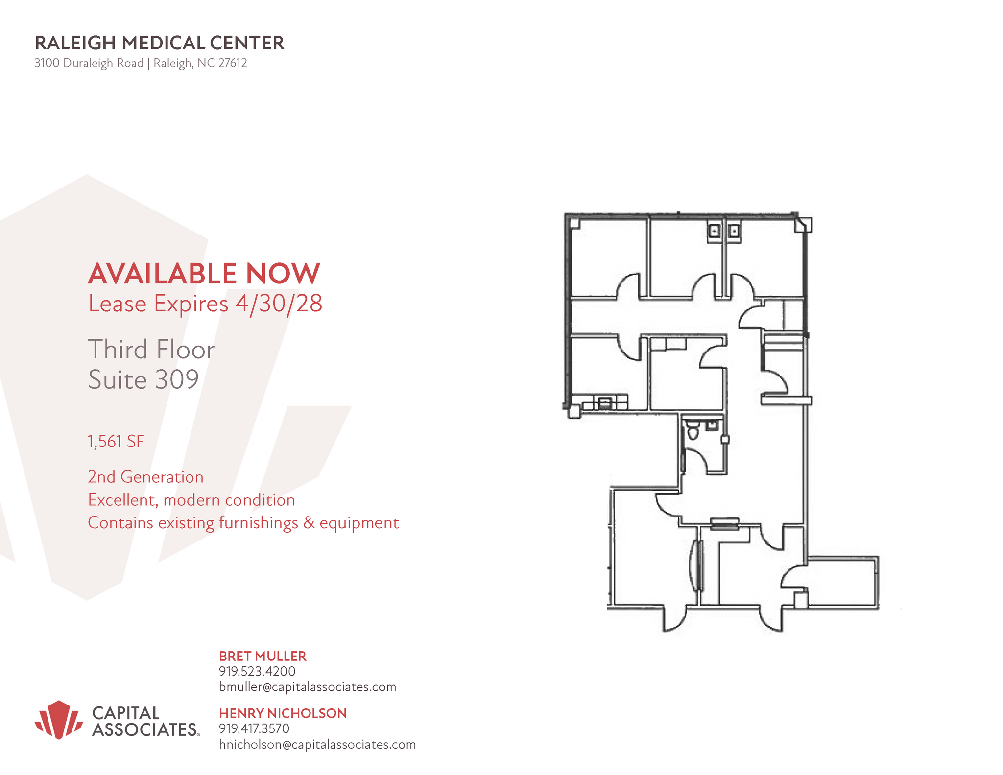 3100 Duraleigh Rd, Raleigh, NC for lease Floor Plan- Image 1 of 1