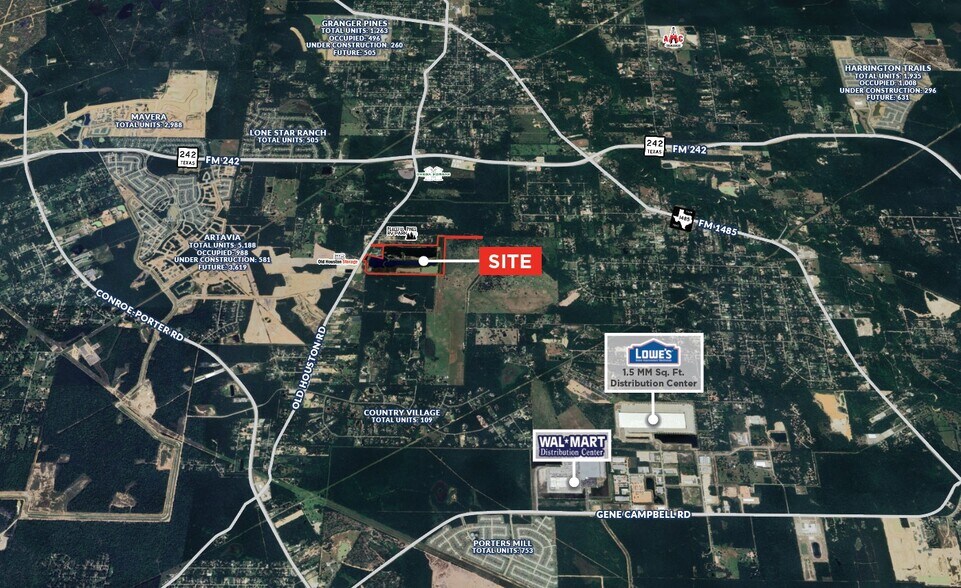 17421 Old Houston Rd, Conroe, TX for sale - Aerial - Image 2 of 2