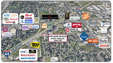 5770 E Skelly Dr, Tulsa, OK - Aerial  map view