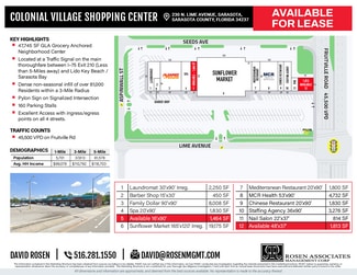 More details for 110-290 Lime Ave, Sarasota, FL - Retail for Lease