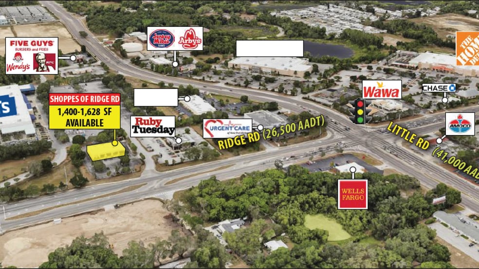 8528-8536 Ridge Rd, New Port Richey, FL for lease - Aerial - Image 2 of 6