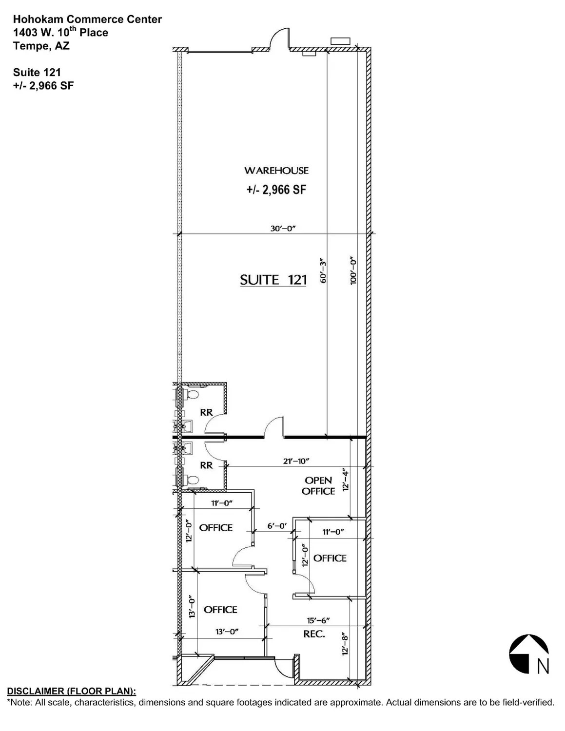 1407 W 10th Pl, Tempe, AZ for lease Floor Plan- Image 1 of 1