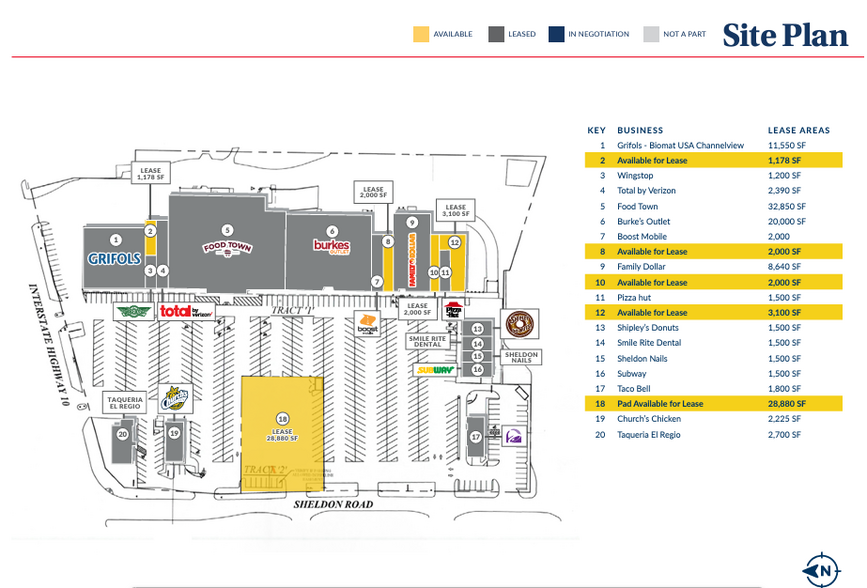 413-475 Sheldon Rd, Channelview, TX for lease - Site Plan - Image 2 of 2