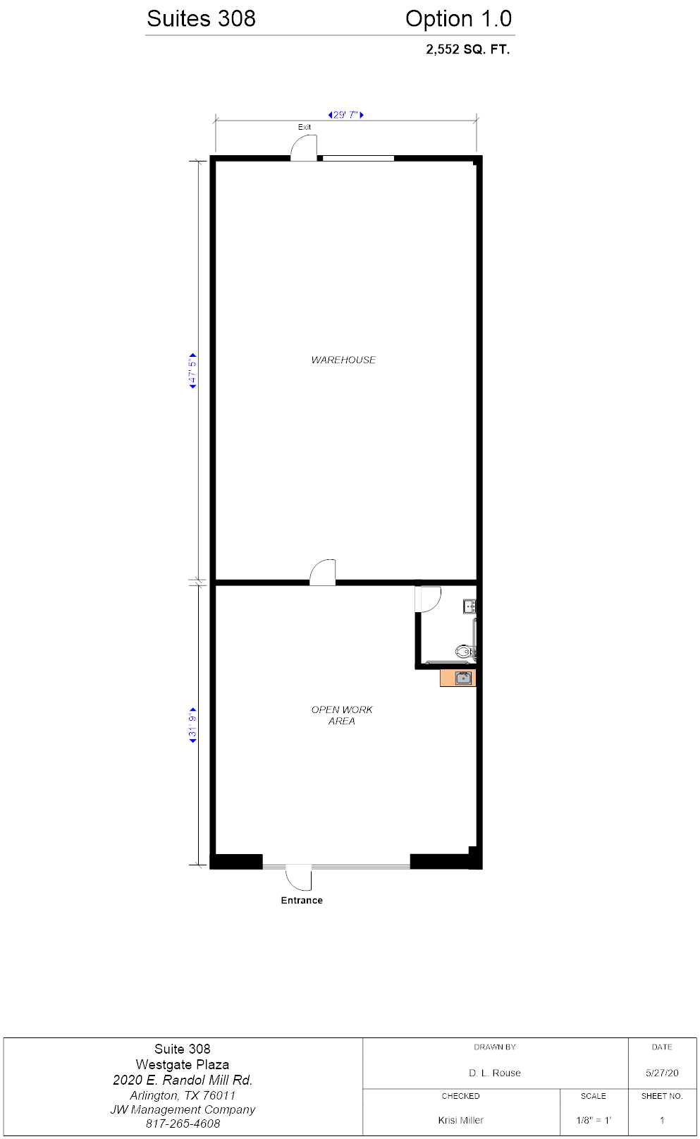 2000 E Randol Mill Rd, Arlington, TX for lease Floor Plan- Image 1 of 2