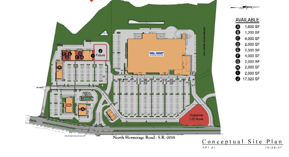 1055 N Hermitage Rd, Hermitage, PA for lease - Site Plan - Image 2 of 2