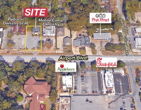4728 Airport Blvd, Mobile, AL - AERIAL  map view