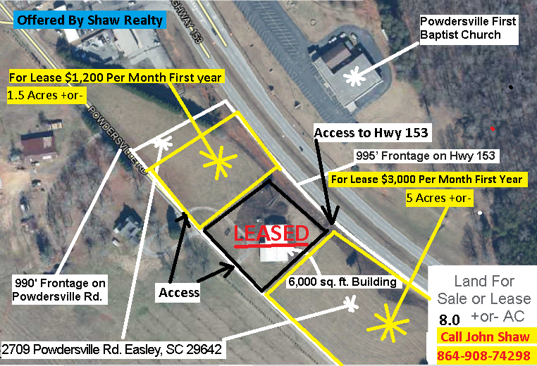 2709 Powdersville rd, Easley, SC for lease - Building Photo - Image 1 of 6