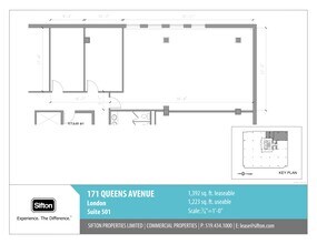 171 Queens Ave, London, ON for lease Site Plan- Image 1 of 1