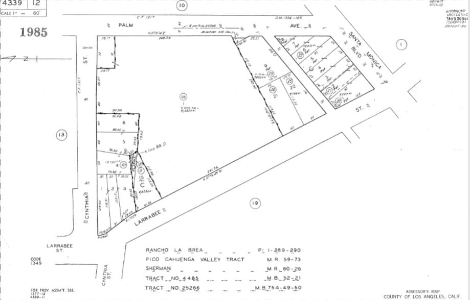 8801-8807 Santa Monica Blvd, West Hollywood, CA for lease - Plat Map - Image 3 of 3