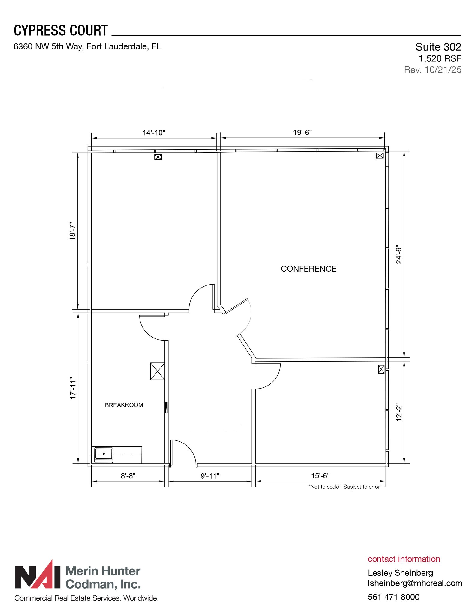 6360 NW 5th Way, Fort Lauderdale, FL for lease Floor Plan- Image 1 of 1