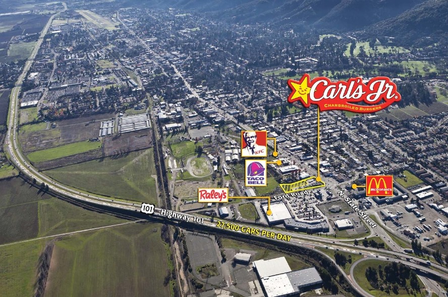 1275 Ford Rd, Ukiah, CA for lease - Aerial - Image 3 of 5