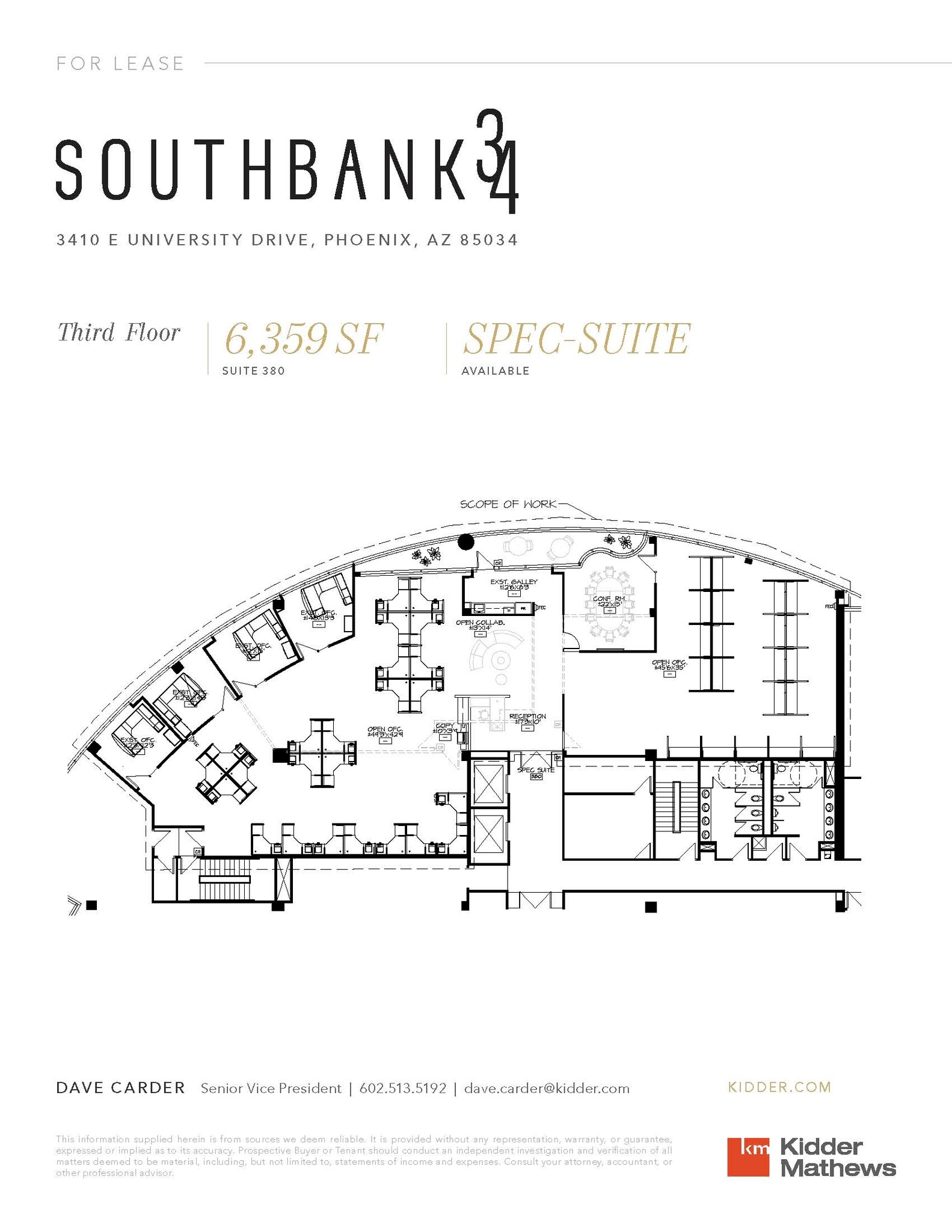 3410 E University Dr, Phoenix, AZ for lease Floor Plan- Image 1 of 1