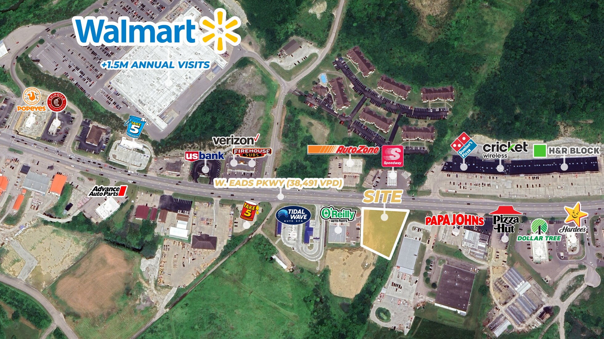 1108 Eads Pkwy, Lawrenceburg, IN for lease Aerial- Image 1 of 4