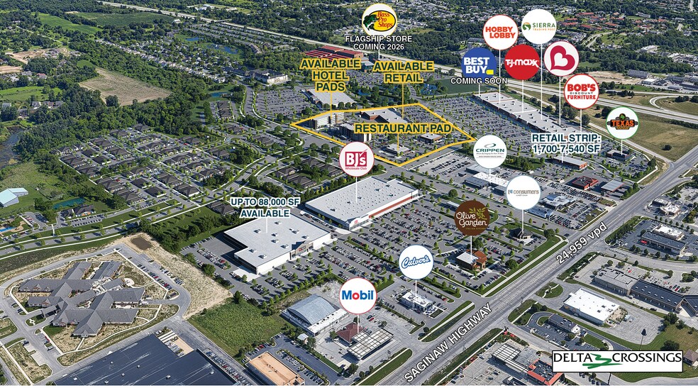 Delta Crossing Phase V, Lansing, MI for lease - Building Photo - Image 1 of 4