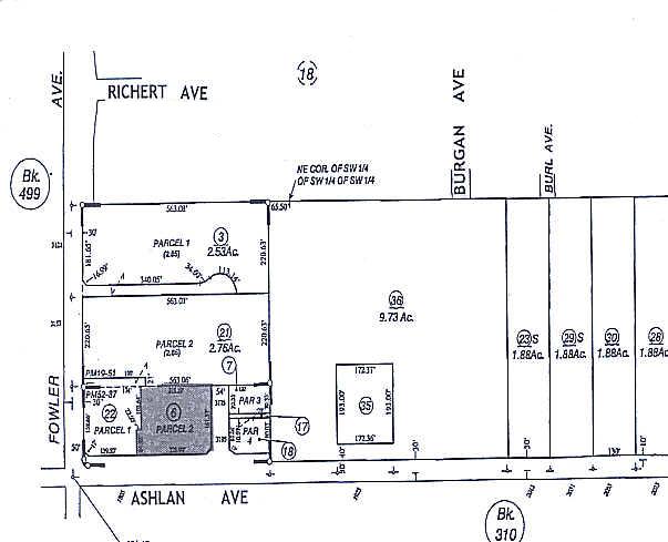 1835 Ashlan Ave, Clovis, CA for lease - Plat Map - Image 2 of 8