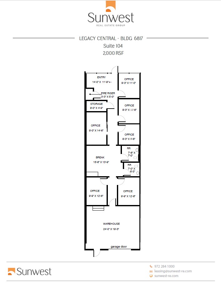 6901 K Ave, Plano, TX for lease Floor Plan- Image 1 of 1