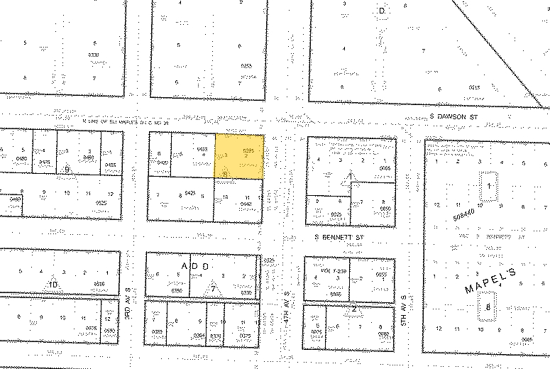 5201 4th Ave S, Seattle, WA for sale - Plat Map - Image 2 of 2