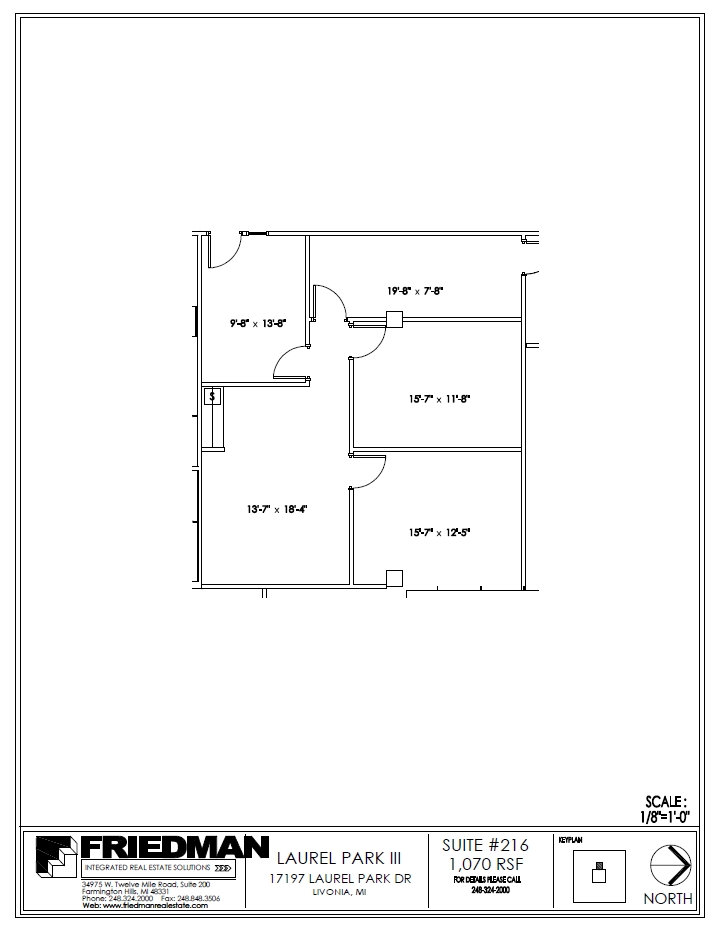 17197 N Laurel Park Dr, Livonia, MI for lease Floor Plan- Image 1 of 1