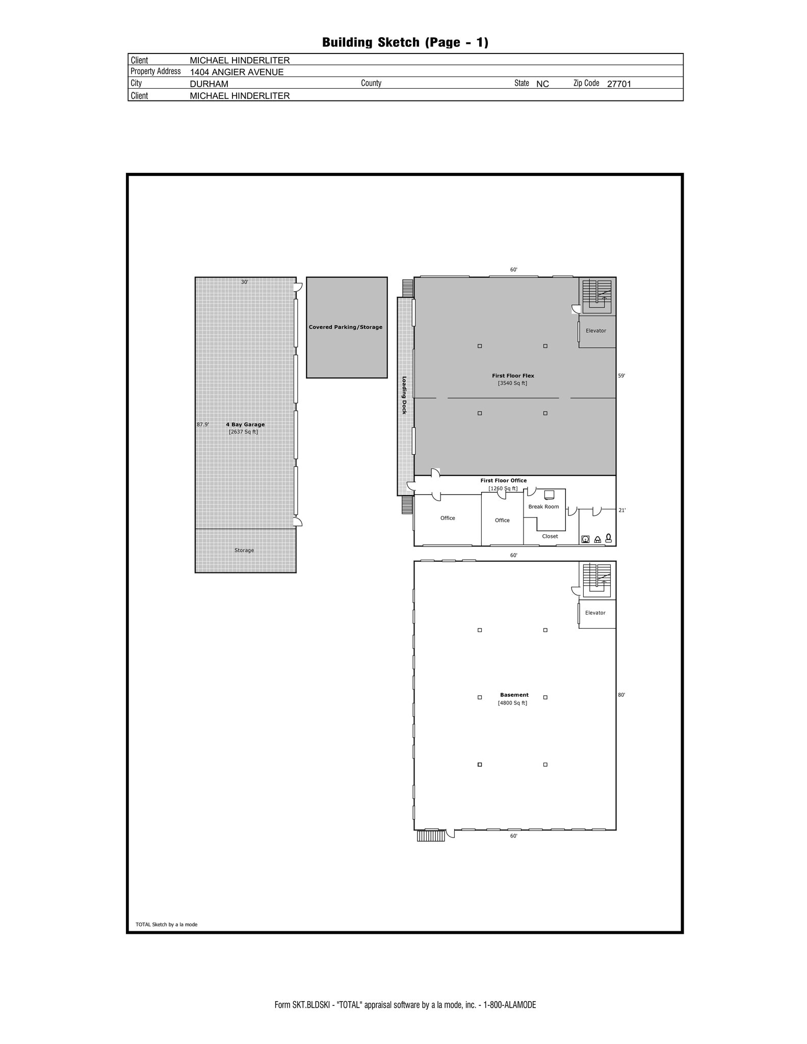 1404 Angier Ave, Durham, NC for lease Site Plan- Image 1 of 2