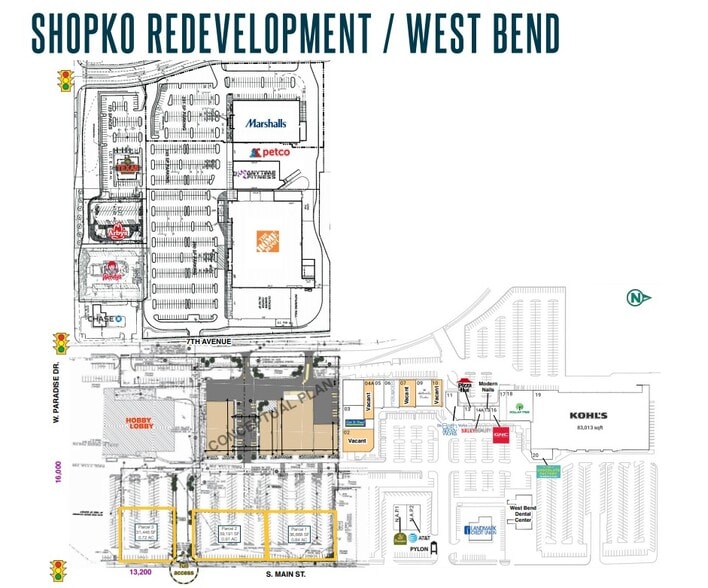 S Main St, West Bend, WI for lease - Site Plan - Image 3 of 3