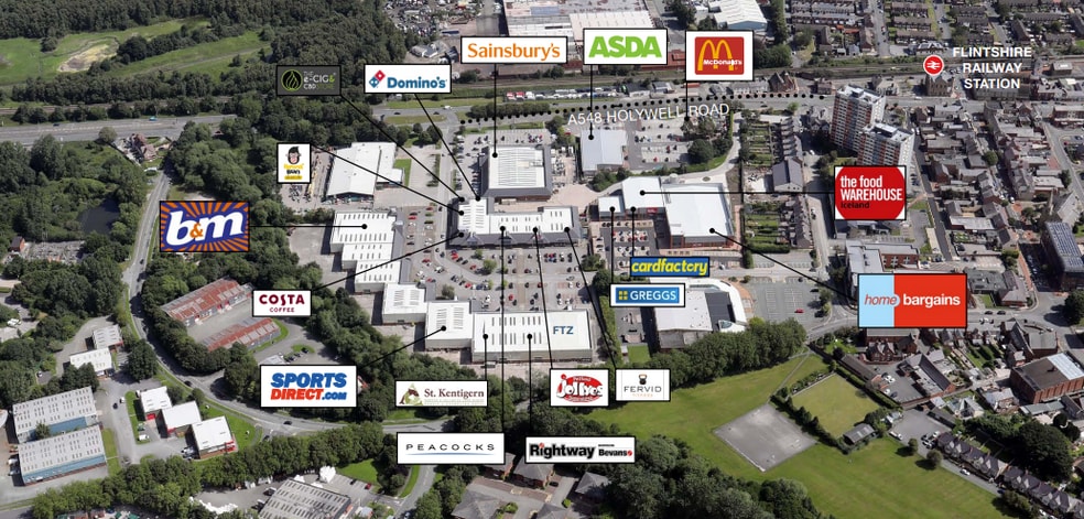 Holywell Rd, Flint for lease - Aerial - Image 2 of 2