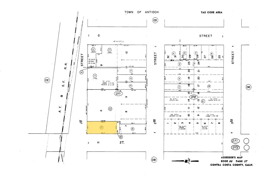 101 H St, Antioch, CA for lease - Plat Map - Image 2 of 7