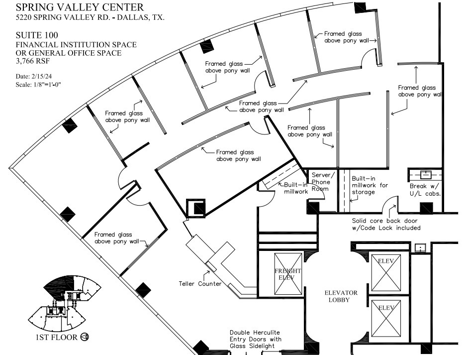 5220 Spring Valley Rd, Dallas, TX for lease Floor Plan- Image 1 of 4