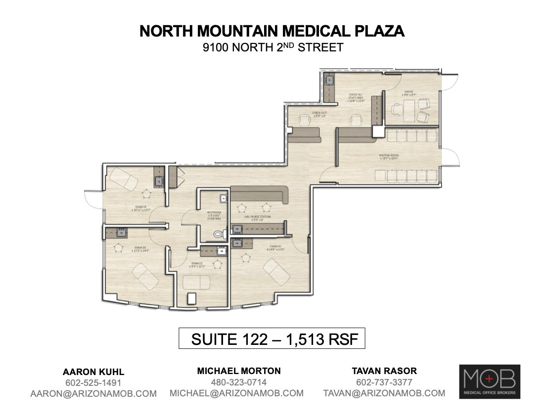 9100 N 2nd St, Phoenix, AZ for lease Floor Plan- Image 1 of 2