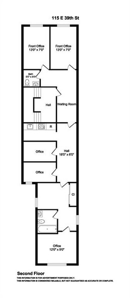 113 + 115 East 39th Street portfolio of 2 properties for sale on LoopNet.com - Floor Plan - Image 3 of 8