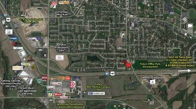 1405 S Lincoln Ave, O'Fallon, IL - AERIAL  map view