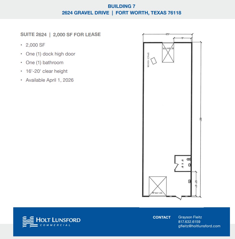 2501-2519 Gravel Dr, Fort Worth, TX for lease Floor Plan- Image 1 of 1