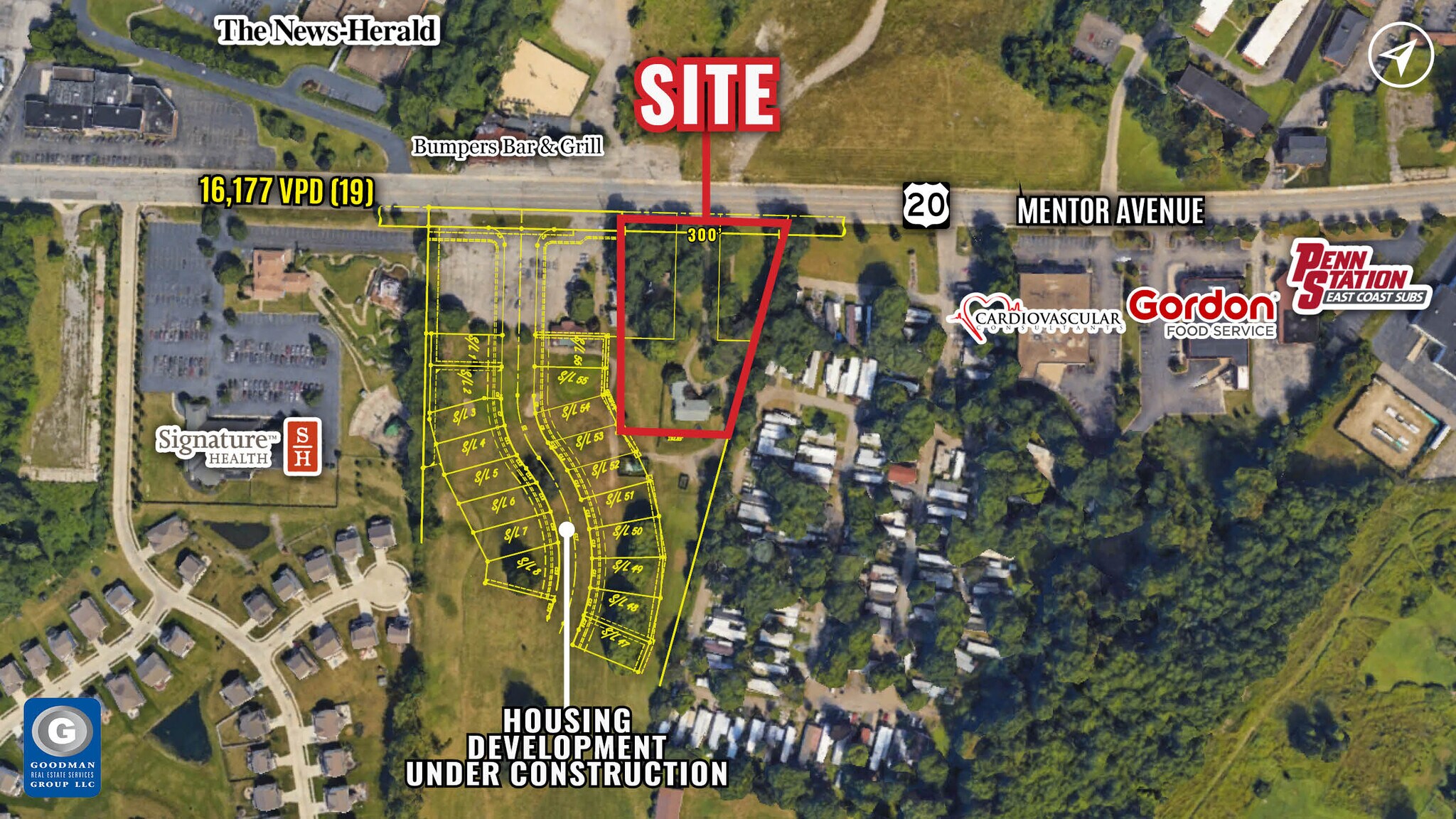 7142 Mentor Ave, Willoughby, OH for sale Aerial- Image 1 of 1