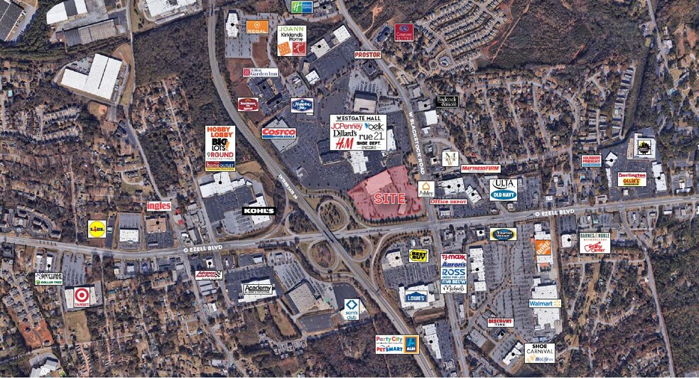 205 W Blackstock Rd, Spartanburg, SC for lease - Aerial - Image 2 of 14