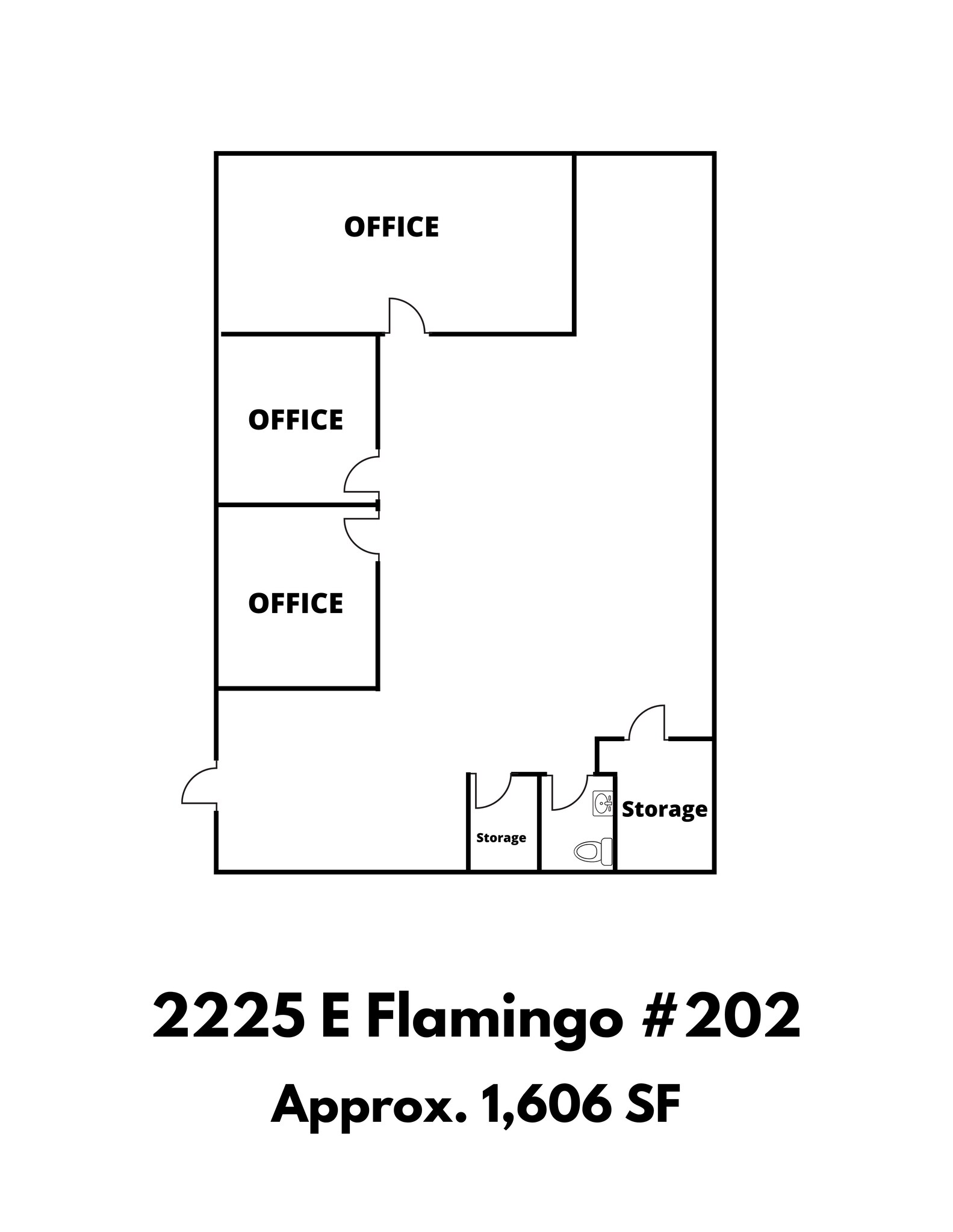 2225 E Flamingo Rd, Las Vegas, NV for lease Floor Plan- Image 1 of 2