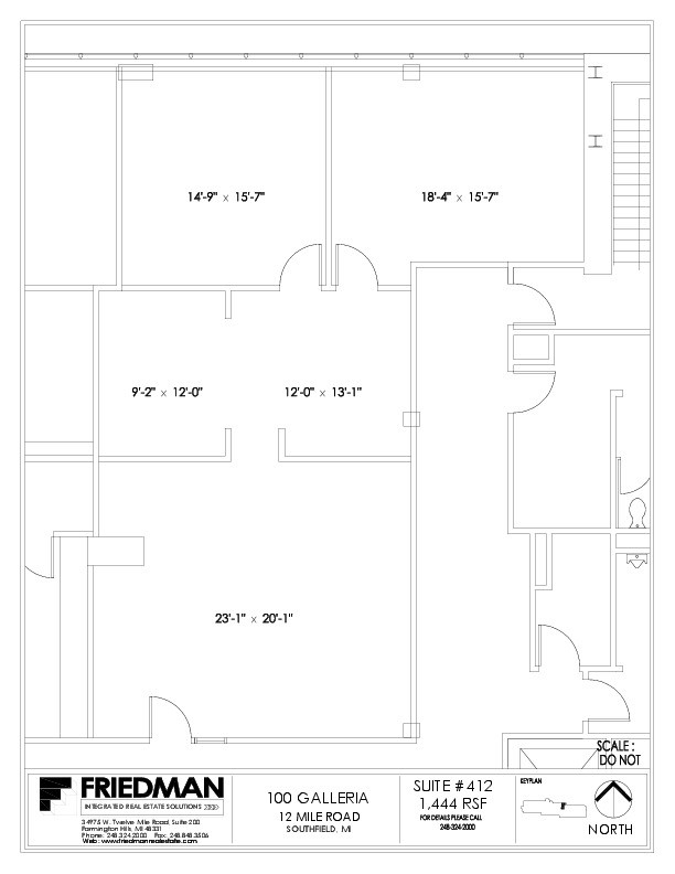 100 Galleria Officentre, Southfield, MI for sale Floor Plan- Image 1 of 2