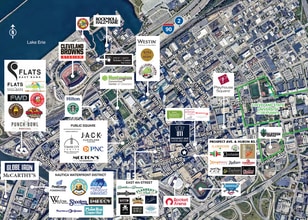 811 Prospect Ave E, Cleveland, OH - AERIAL  map view