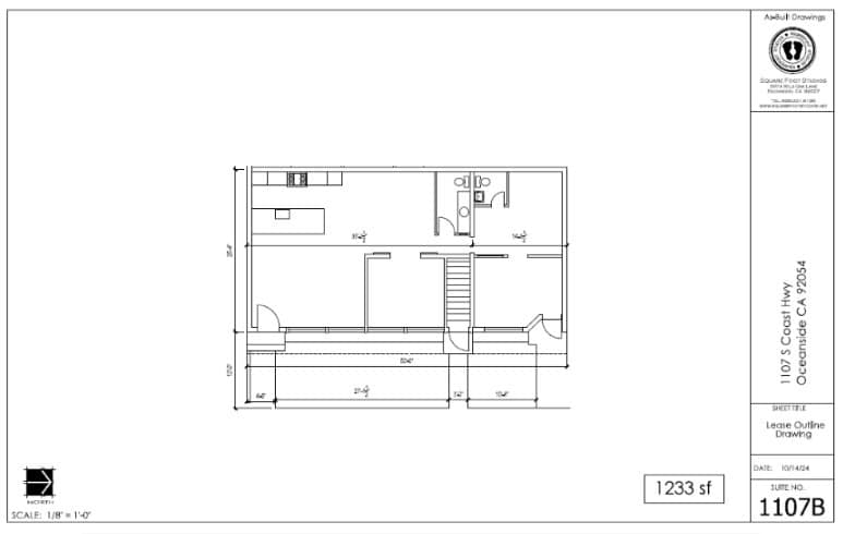1105-1107 S Coast Hwy, Oceanside, CA for lease Floor Plan- Image 1 of 1