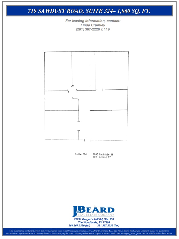 719 Sawdust Rd, The Woodlands, TX for lease Floor Plan- Image 1 of 1