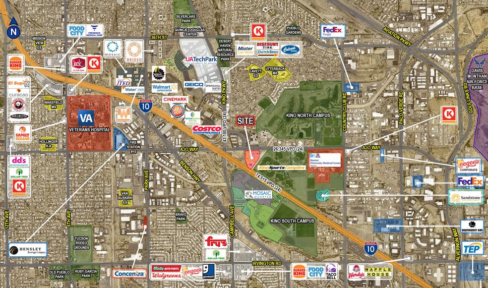 2100-2180 E Ajo Way, Tucson, AZ for lease - Building Photo - Image 2 of 5