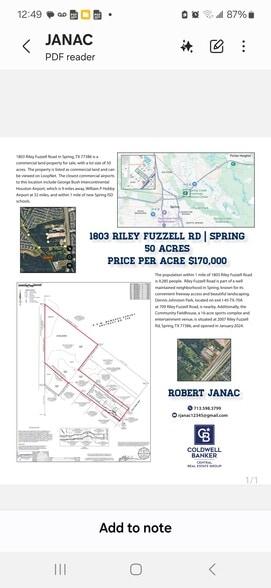 1803 Riley Fuzzel Rd, Spring, TX for sale - Site Plan - Image 1 of 1