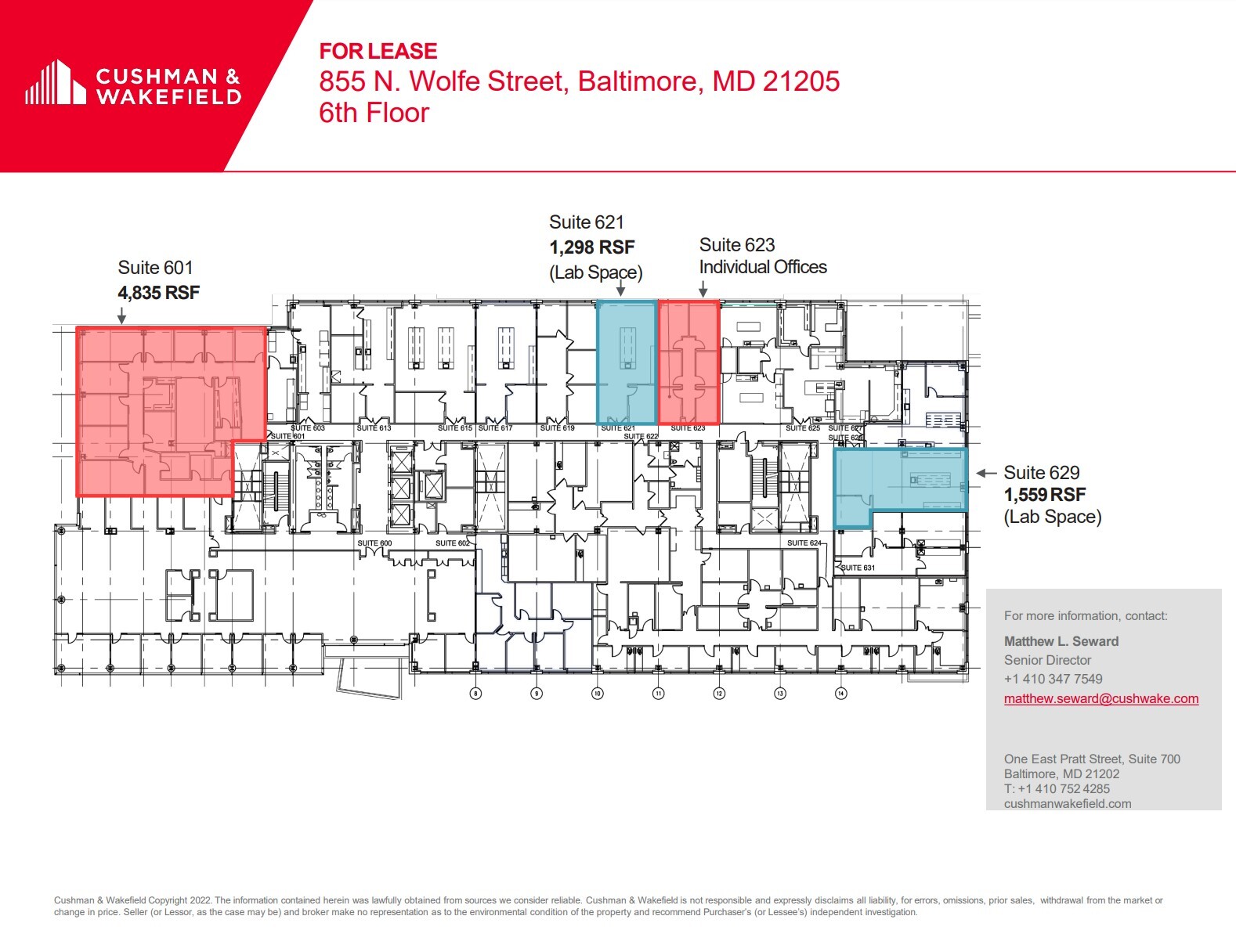 855 N Wolfe St, Baltimore, MD for lease Floor Plan- Image 1 of 1