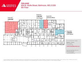 855 N Wolfe St, Baltimore, MD for lease Floor Plan- Image 1 of 1