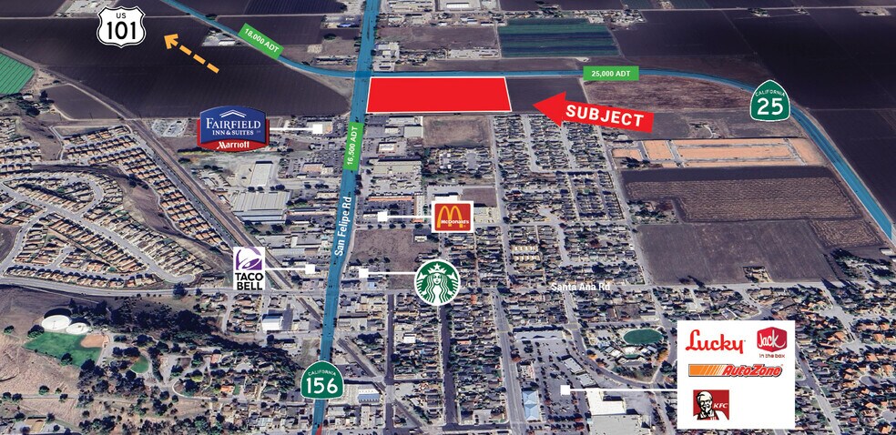 491 Rustic St, Hollister, CA for lease - Aerial - Image 2 of 4