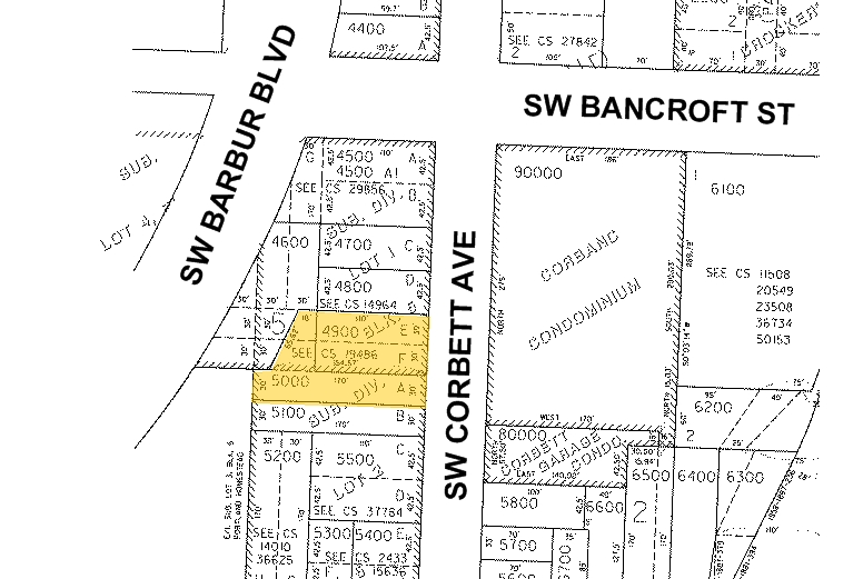 4343 S Corbett Ave, Portland, OR for sale - Plat Map - Image 2 of 3