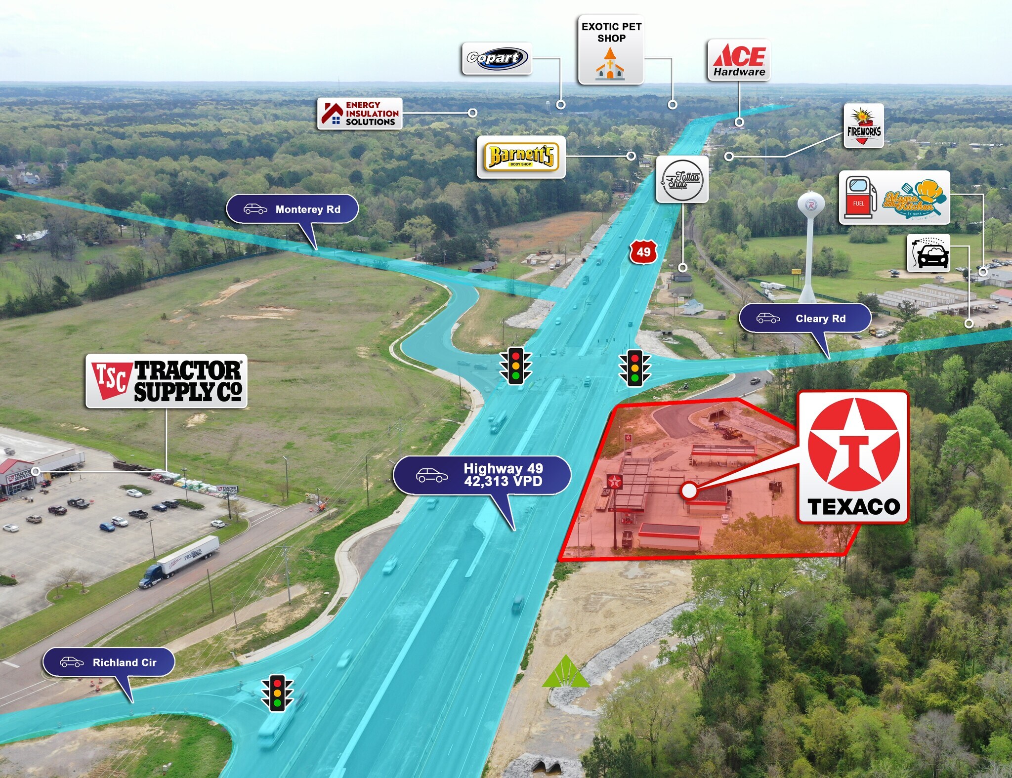1281 Highway 49 S, Richland, MS 39218 Texaco