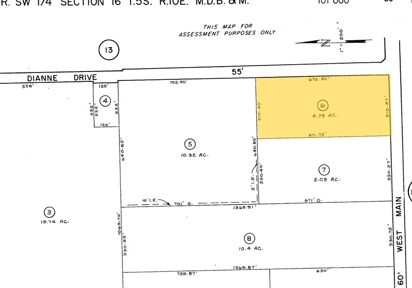 1 Dianne Dr, Turlock, CA for sale - Plat Map - Image 3 of 3