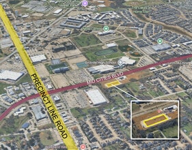 9041 Mid Cities Blvd, North Richland Hills, TX - AERIAL  map view
