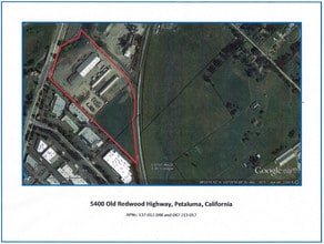 5400 Old Redwood Hwy, Petaluma, CA - AERIAL map view